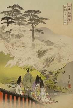 nihon hana zue 1896 5 Ogata Gekko Ukiyo e Pinturas al óleo